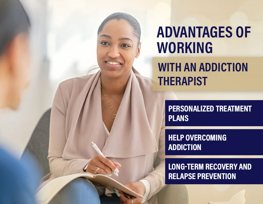 advantages of working with an addiction therapist - Bright Point MD
